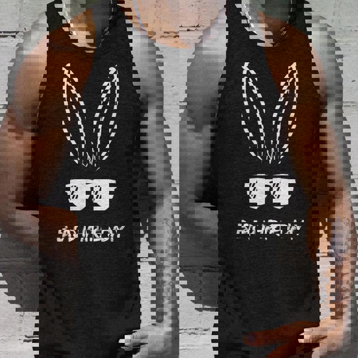 Bad Hare Day Bunny Rabbit Glasses Cool Meme Pun Tank Top Gifts for Him