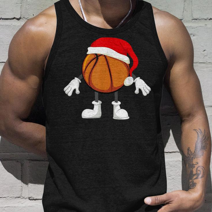 Basketball Christmas Santa Basketball Santa Tank Top Geschenke für Ihn