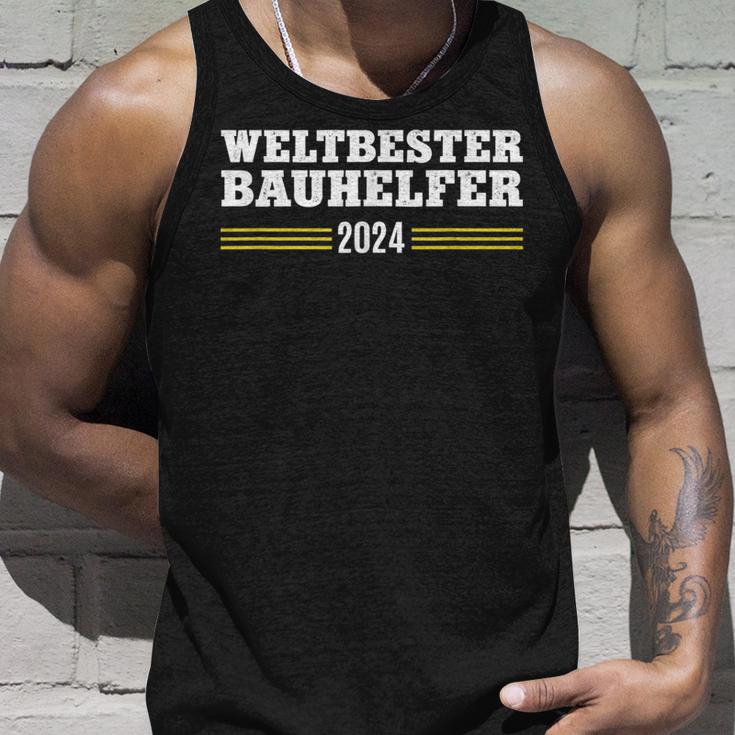 Bauhelfer 2024 Thank You Construction Worker Construction Craftsman Construction Site Tank Top Geschenke für Ihn