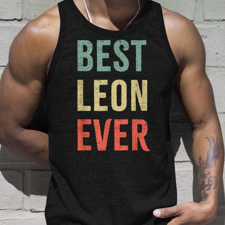 Best Leon Ever First Name Tank Top Geschenke für Ihn