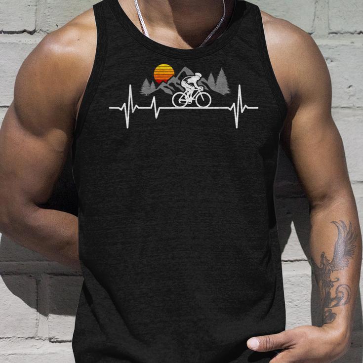 Bicycle Heartbeat Cyclist Road Bike Tank Top Geschenke für Ihn