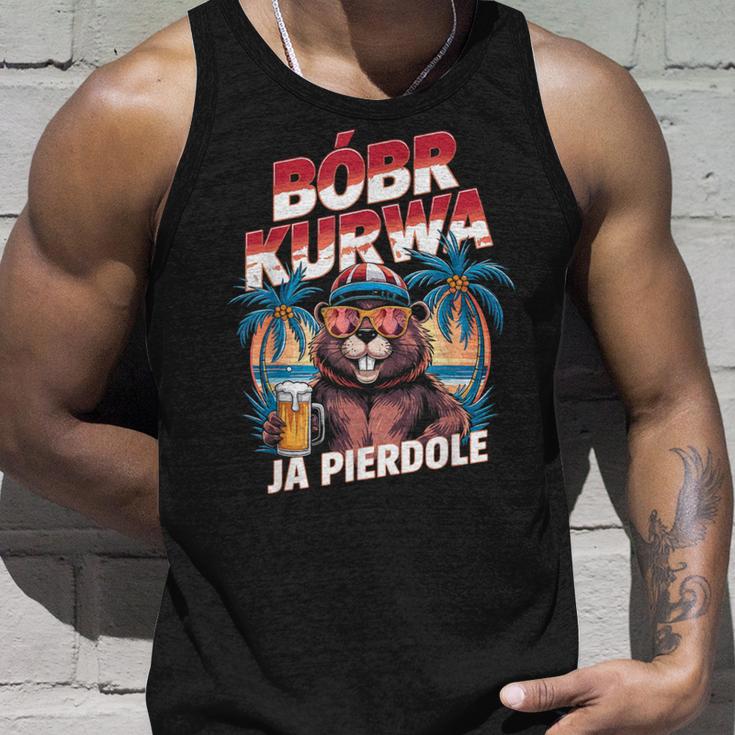 Bober Kurwa Meme Poland Beaver Costume Yes Pierdole Bóbr Kurwa Tank Top Geschenke für Ihn