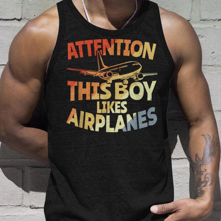 This Boy Likes Planes Aviation Boys Tank Top Geschenke für Ihn