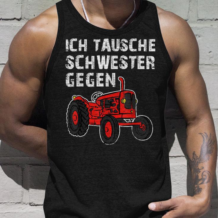 With Brother Siblings Family Tractor Stolzer Bruder Tank Top Geschenke für Ihn