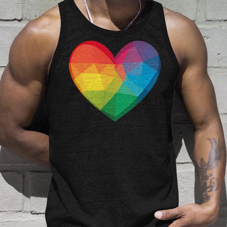 Buntes Herz Regenbogen Tank Top Geschenke für Ihn