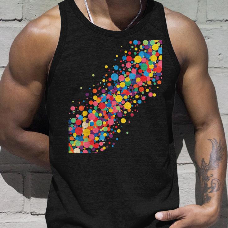 Buntes Kreisförmiges Kaskadenkunst Abstrakt Tank Top Geschenke für Ihn