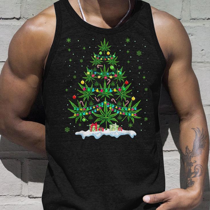 Cannabis Christmas Tree Marijuana Tank Top Geschenke für Ihn