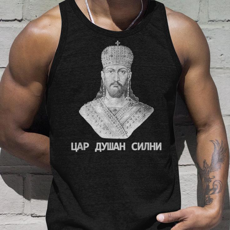 Car Dusan Silni King Of Serbia Srbija Tsar Emperor King Tank Top Geschenke für Ihn