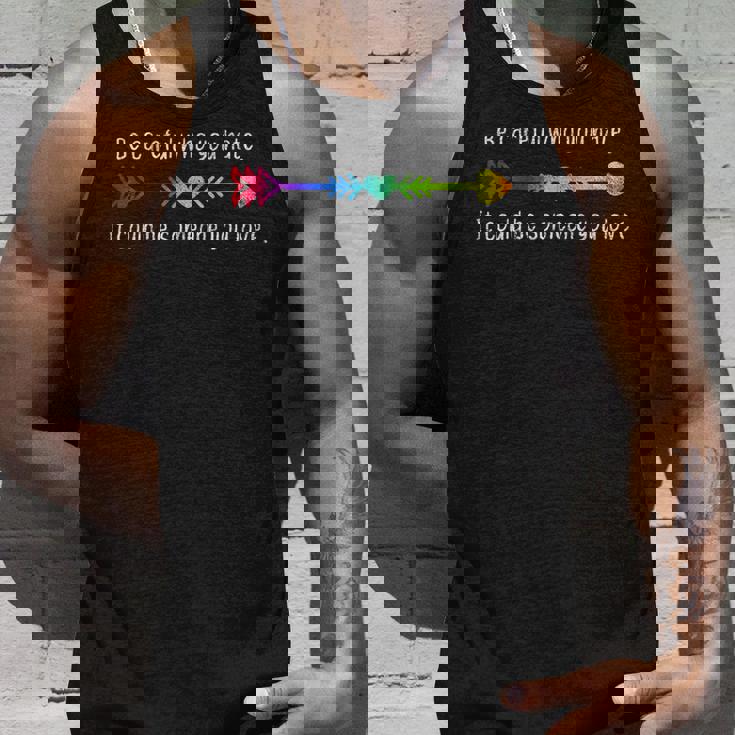 Be Careful Who You Hate Pride LGBT Lesbian Gay Tank Top Gifts for Him