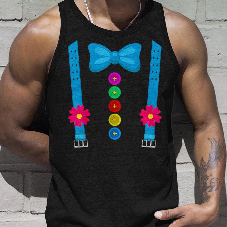 Carnival Costume Clown Fancy Dress Costume With Braces Bow Tie Tank Top Geschenke für Ihn