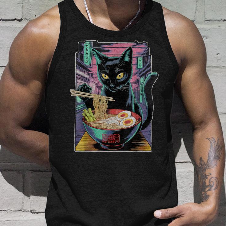 Cat Ramen Anime Manga Kawaii Otaku Fashion Cat Streetwear Tank Top Geschenke für Ihn