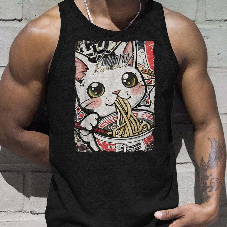 Cat Ramen Noodle Japanese Anime Manga Ramen Kawaii Cat Tank Top Geschenke für Ihn