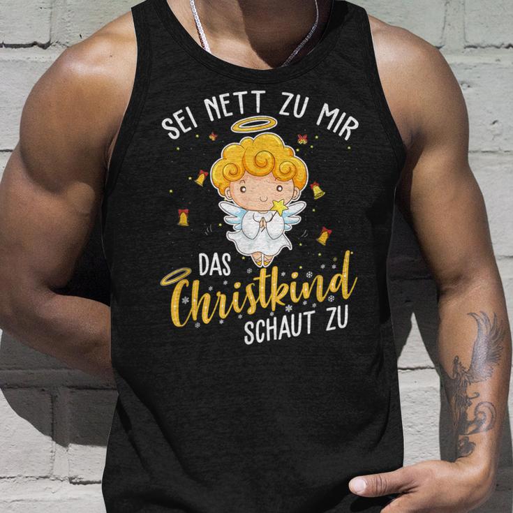 Christkind Schaut Zu Christmas Night Holiday Evening Tank Top Geschenke für Ihn