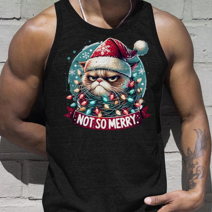 Christmas Cat Not So Merry Cat Tank Top Geschenke für Ihn