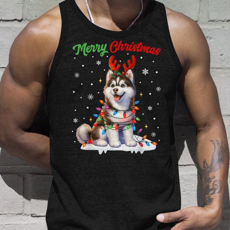 Christmas Outfit Christmas Jumper Husky Dog Christmas Tank Top Geschenke für Ihn