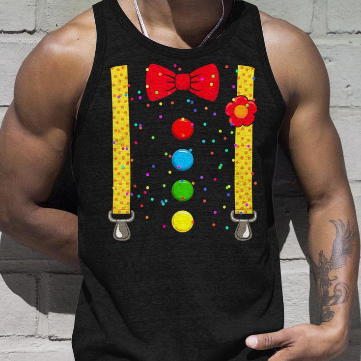 Clown Costume With Braces Confetti For Carnival Fancy Dress Tank Top Geschenke für Ihn