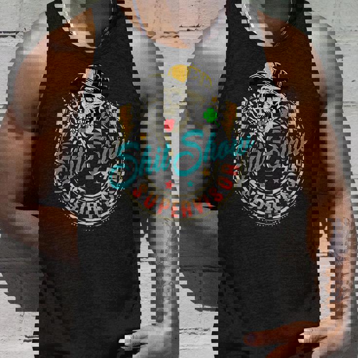 Cool Shit Show Supervisor Skull Hilarious Vintage For Adults Tank Top Gifts for Him