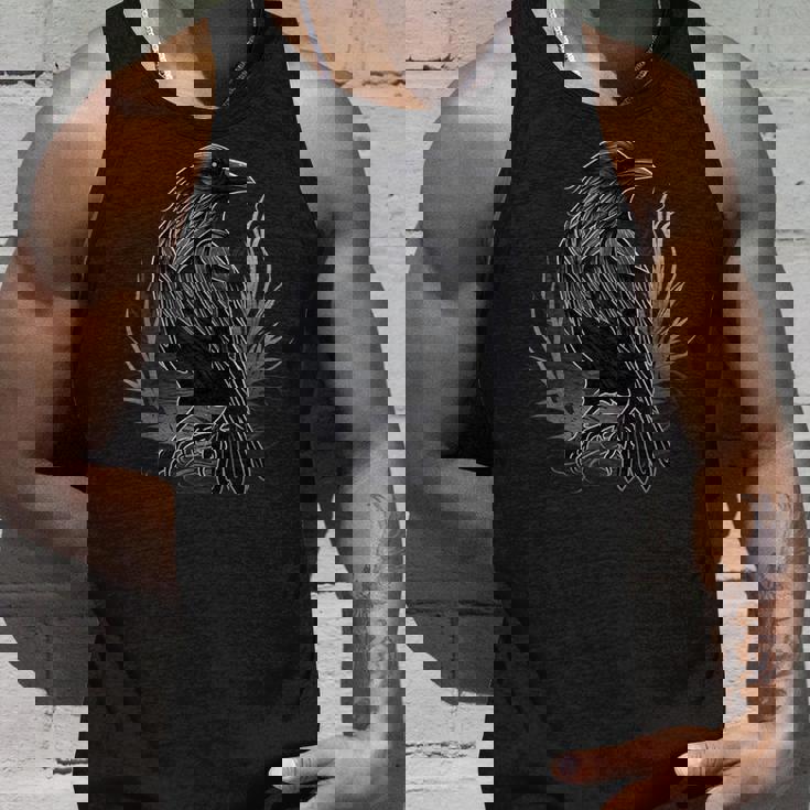 Cuervo Negro Gótico Con Estampado De Cuervo Camiseta sin mangas Regalos para él