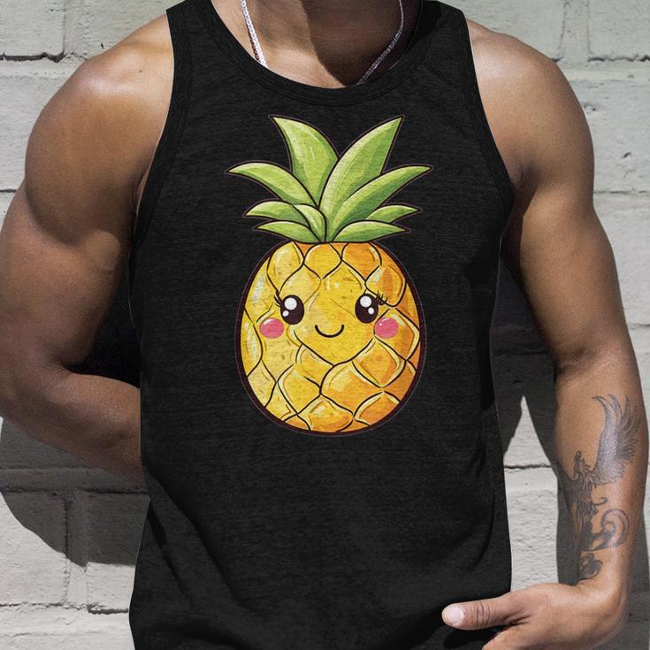 Cute Pineapple Face Kawaii Style Tank Top Geschenke für Ihn