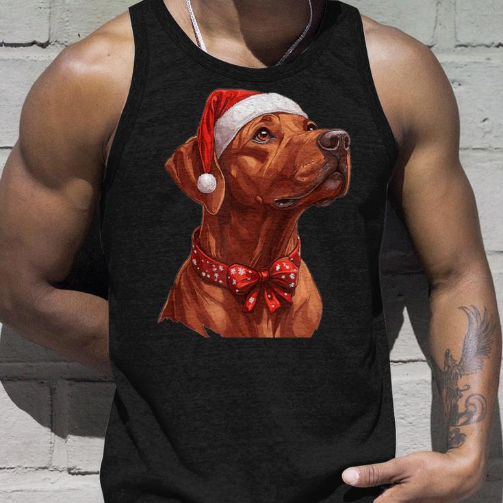 Cute Rhodesian Ridgeback Dog Christmas Merry X-Mas Graphic Tank Top Geschenke für Ihn