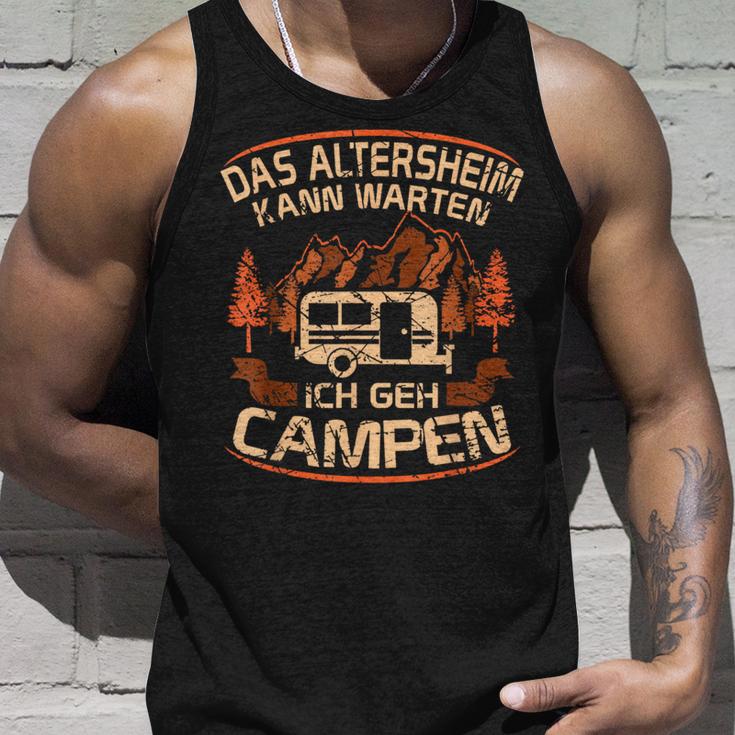 Das Altersheim Kann Waten Ich Geh Campen Grandpa Campen Campen Tank Top Geschenke für Ihn