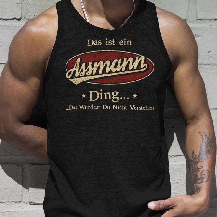 Das Ist Ein Assmann Ding Das Würdest Du Nicht Verstehen Assmann Name Tank Top Geschenke für Ihn