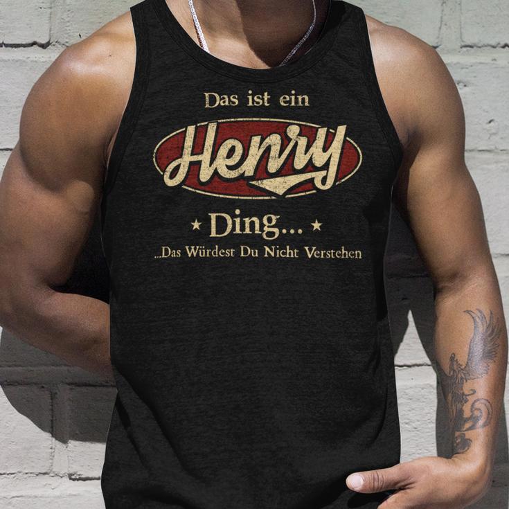 Das Ist Ein Henry Ding Das Würdest Du Nicht Verstehen Henry Name Tank Top Geschenke für Ihn