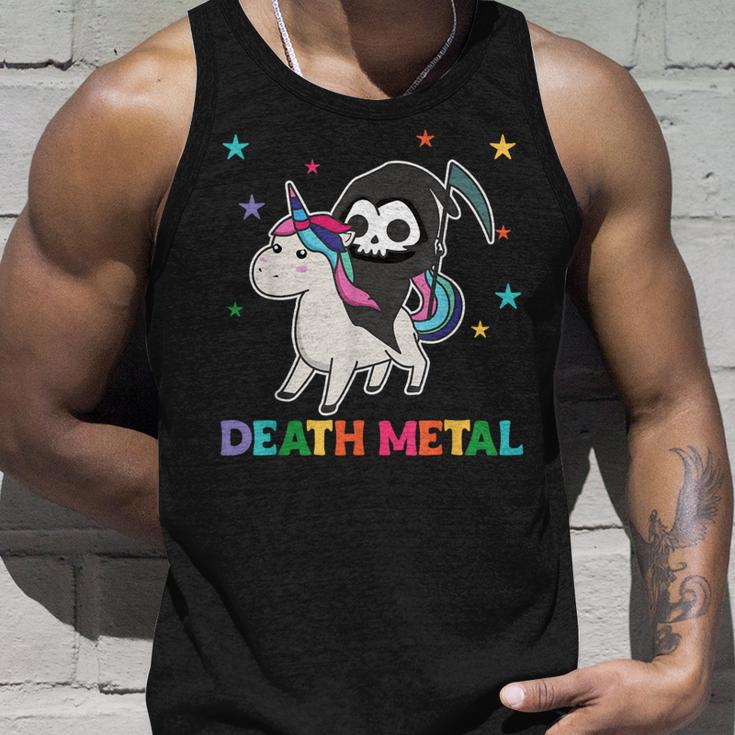 Death Metal Rock Music Death Riding Unicorn Unicorns Tank Top Geschenke für Ihn