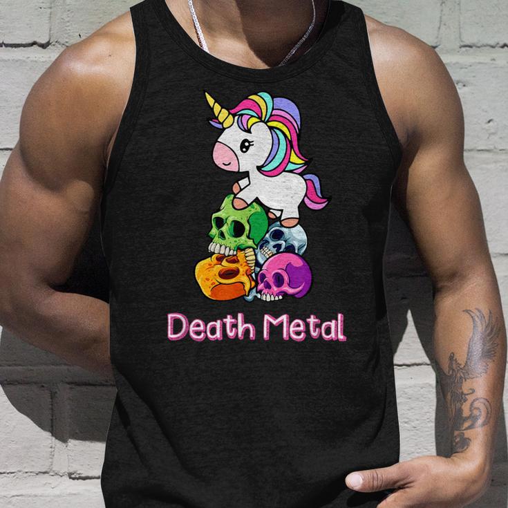 Death Metal Unicorn Cute Rock Metal Emo Alternative Tank Top Geschenke für Ihn