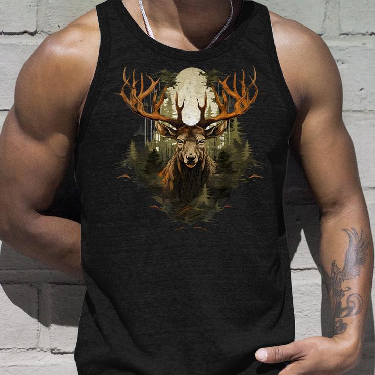 Deer Wildlife Nature Motif Animal Lovers Landscape Forest Tank Top Geschenke für Ihn