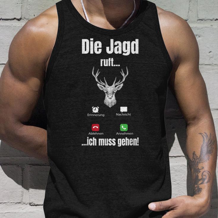 Die Hagd Call I Must Go Deer Hunter Forest Tank Top Geschenke für Ihn