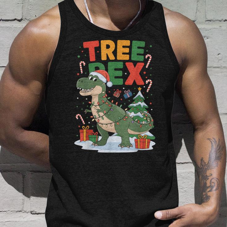 Dinosaur Christmas Jumper Xmas Tree Rex Pyjama Tank Top Geschenke für Ihn