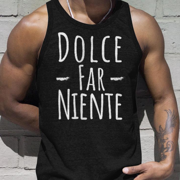 Dolce Far Niente Slogan Italy Tank Top Geschenke für Ihn