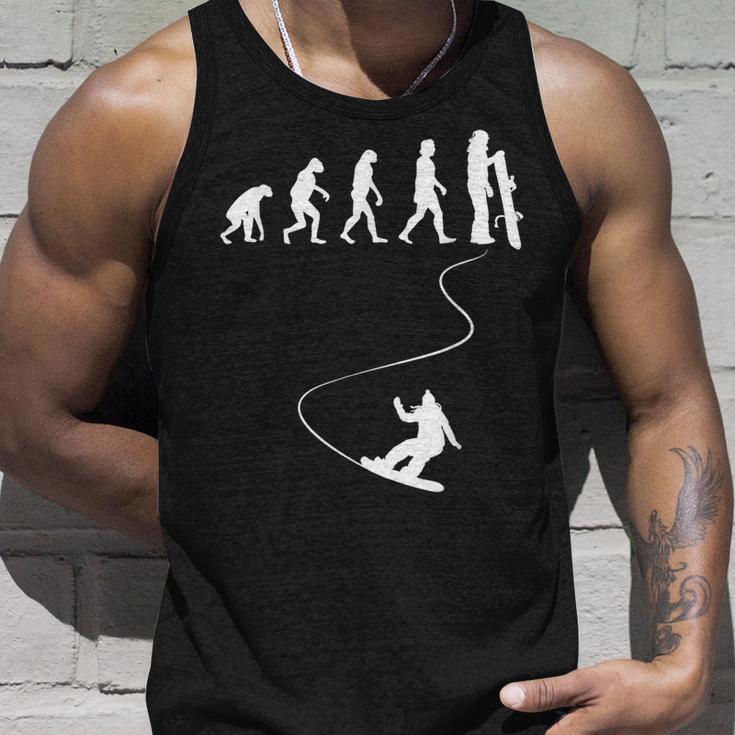 Drawn Simple Evolution Snowboard Tank Top Geschenke für Ihn