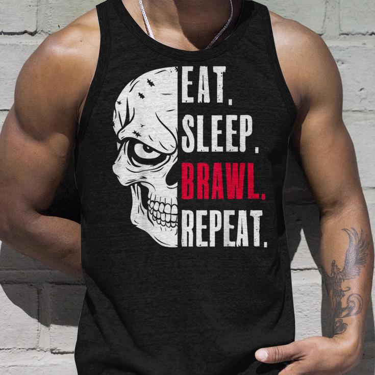 Eat Sleep Brawl Repeat ideo Game Tank Top Geschenke für Ihn