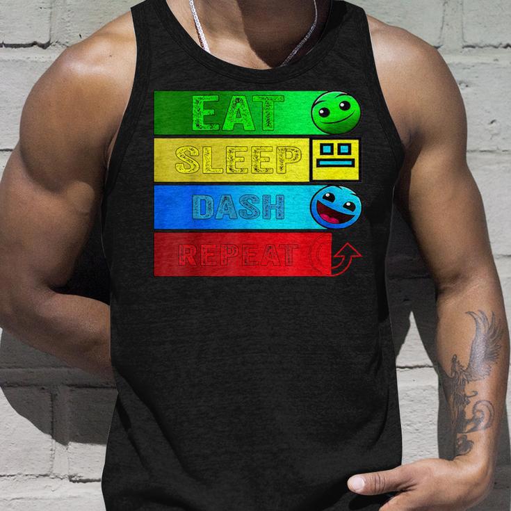 Eat Sleep Dash Repeatideo Game Geometryideo Gamer Tank Top Geschenke für Ihn