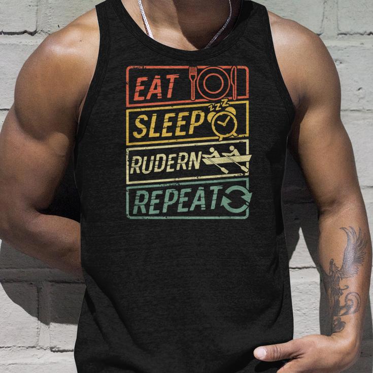 Eat Sleep Rowing Repeat Rowing Tank Top Geschenke für Ihn