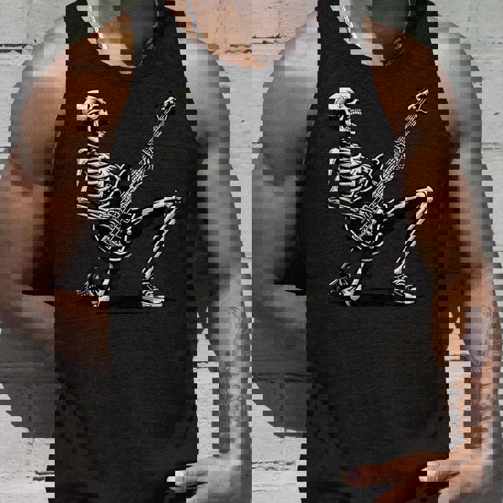 Esqueleto Tocando Guitarra Amante De La Música Rock And Roll Band Camiseta sin mangas Regalos para él