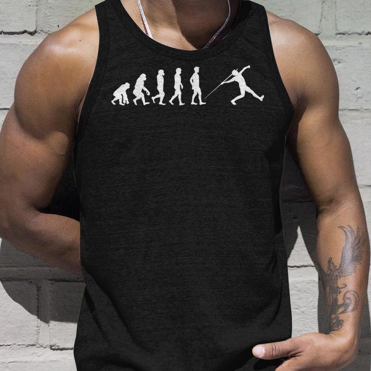 Evolution Spear Throw Athlete Spear Javelin Tank Top Geschenke für Ihn