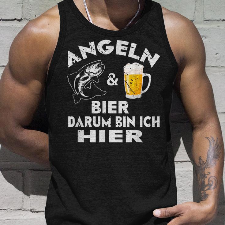 Fisch&Bier Darum Bin Ich Hier Angler Tank Top Geschenke für Ihn