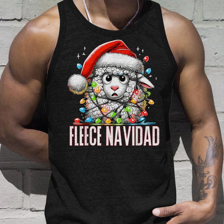 Fleece Navidad Feliz Navidad Sheep Christmas Tank Top Geschenke für Ihn