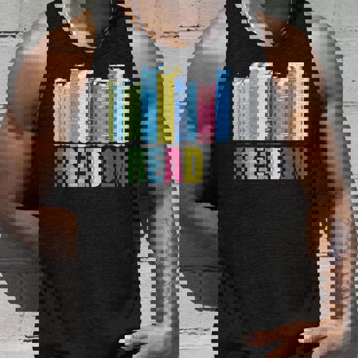 Freadom Books Reader Librarian Reading Tank Top Gifts for Him