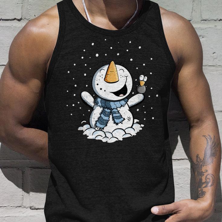 Froher Schneemann Im Schnee Winter Tank Top Geschenke für Ihn