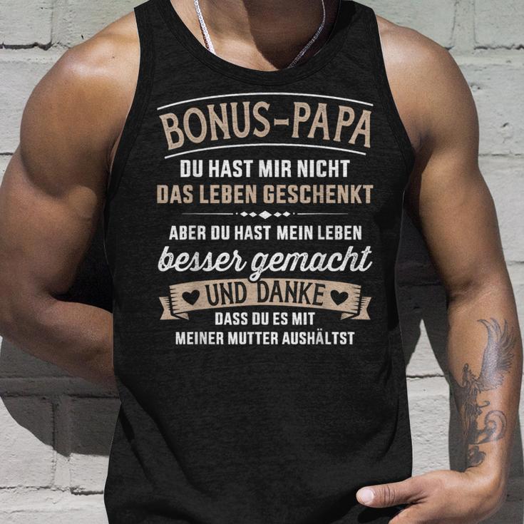 Bonus Dad Stepfather Saying Father's Day Christmas Tank Top Geschenke für Ihn