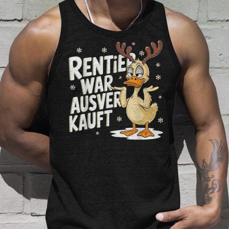 Christmas Elk Saying Reindeer Was Out Sold Out Tank Top Geschenke für Ihn