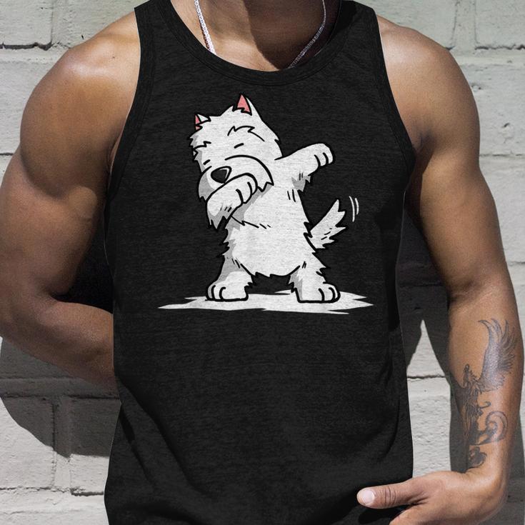 Gentle Westie Dog Dab Dance Tank Top Geschenke für Ihn