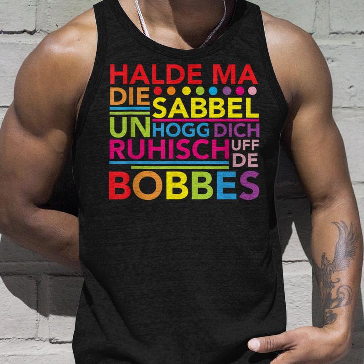 Hessen Dialect Saying Halt Dein Klapp Tank Top Geschenke für Ihn