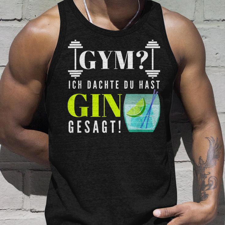 With Party Saying Gym Ich Denkdu Hast Gin Gesagt S Tank Top Geschenke für Ihn