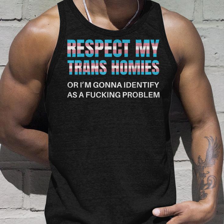 Respect My Trans Homies Gay Pride Month Lgbtq Equality Tank Top Geschenke für Ihn