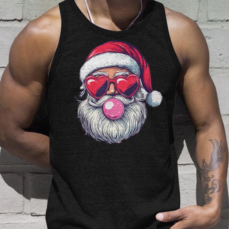 Santa Heart Sunglasses Bubblegum Christmas Santa Tank Top Geschenke für Ihn